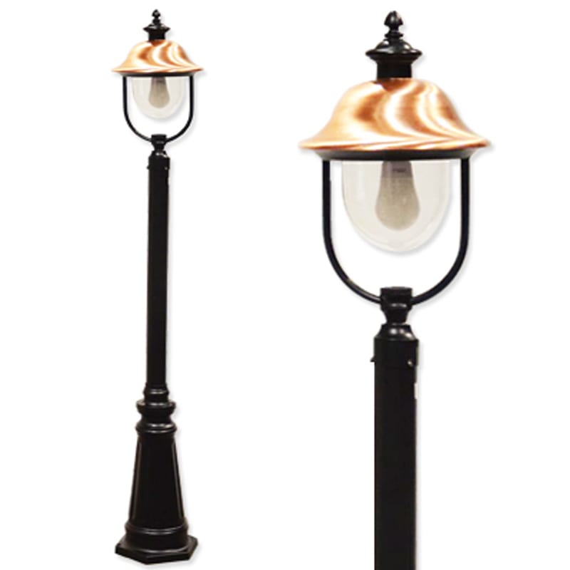 Copper lamp post