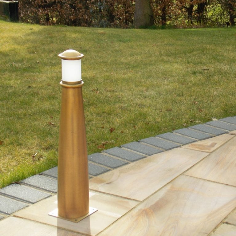 Solid Brass Bollard - Beacon - Solid Brass Path Light - 240v Path Lighting