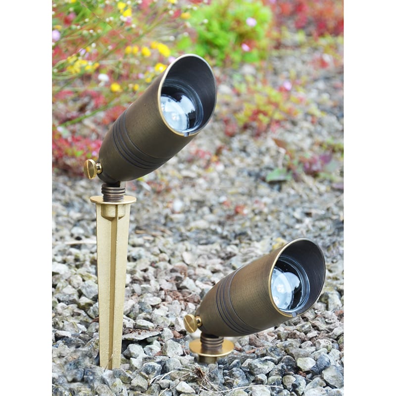 12v Plug & Play Lights - Solid Brass Ground Spike