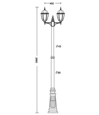 Lamp Post Turpin Double Lamp Post Traditional Lamp Post Lighting