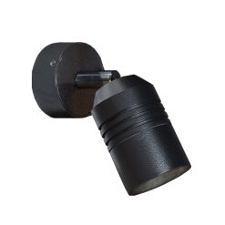 12v black outdoor spotlight / wall light