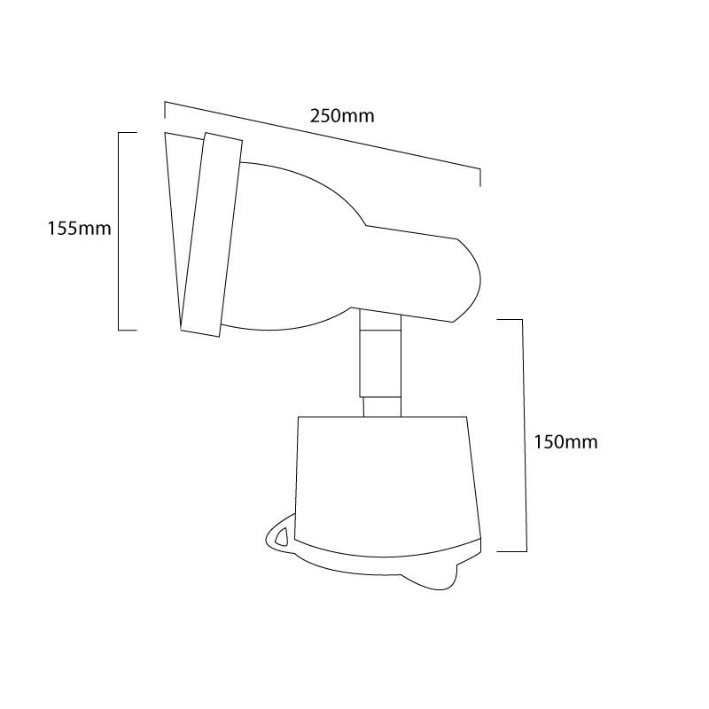 Parflood 38 Line Drawing Surface Mount