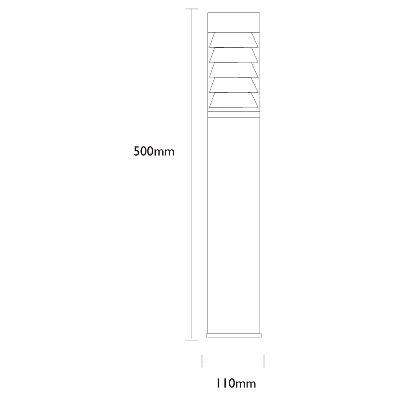 pathos 500 bollard line drawing