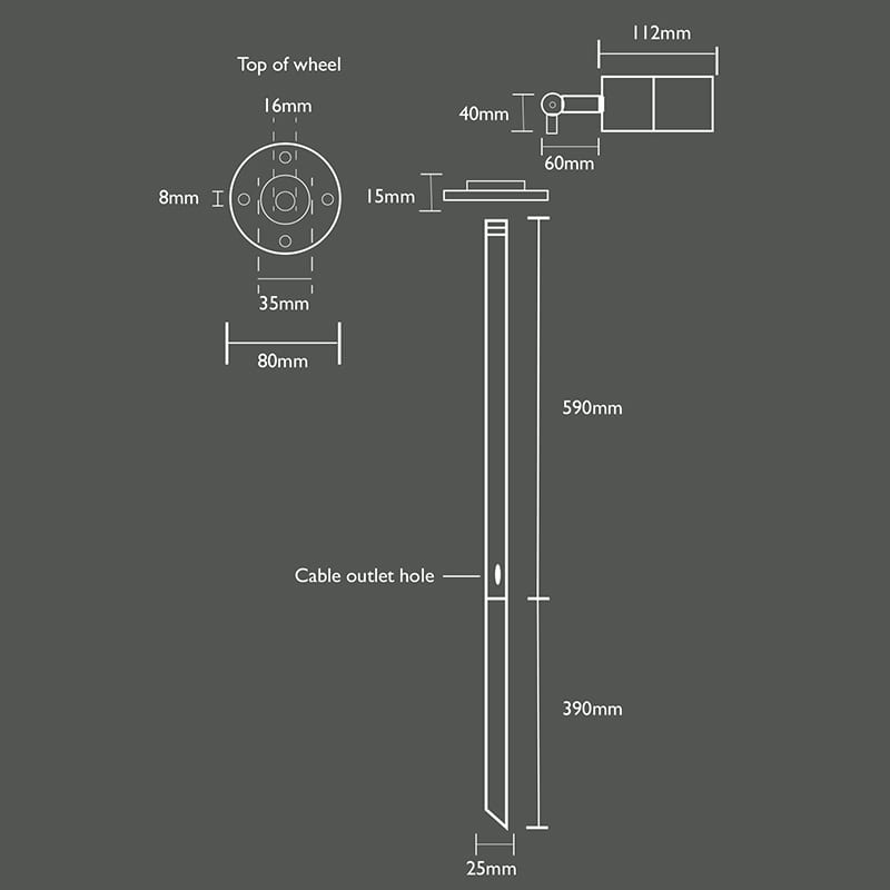 Ultra Spikelight 360 Line Drawing 240v