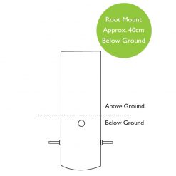 Root Mount Bollard Line Drawing