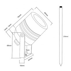 Alvaled Spikelight Line Drawing