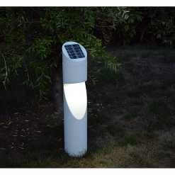 White Solar Path Light Illuminated