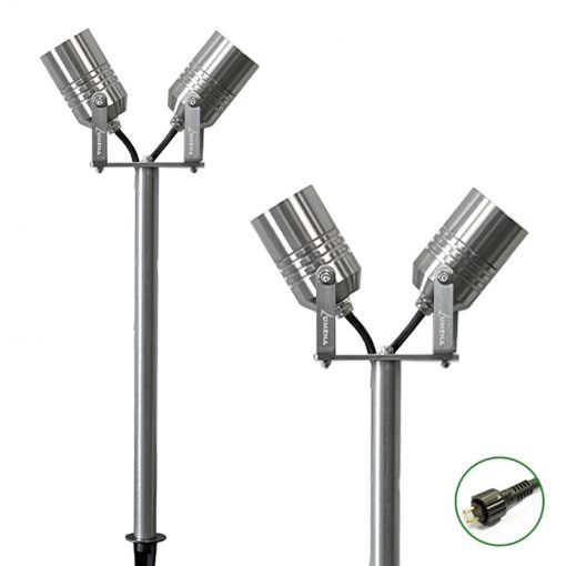 Twin Outdoor Spike Light