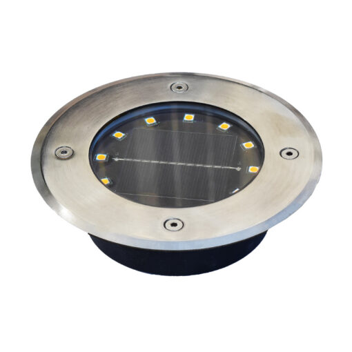 Soldial - stainless steel solar recessed light (in-ground)