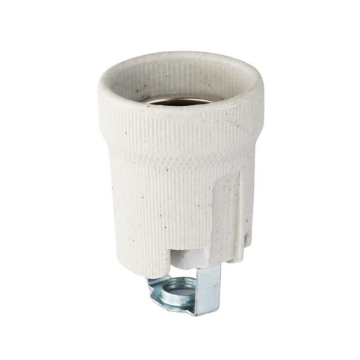 Ceramic ES E27 Lamp Holder - Edison Screw Bulb Holder with M10 Bracket - Image 3